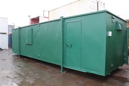 32ft x 10ft Flat Panel Steel Office with Canteen & Toilet