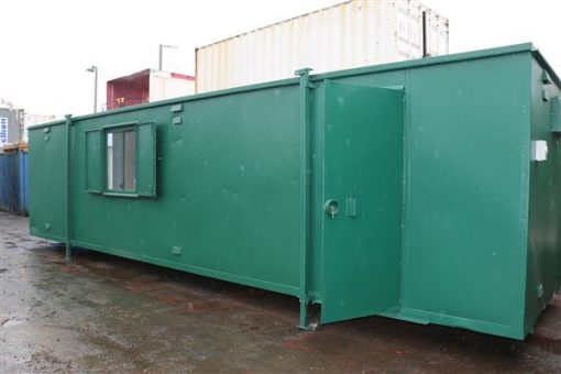 32ft x 10ft Flat Panel Steel Office with Canteen & Toilet