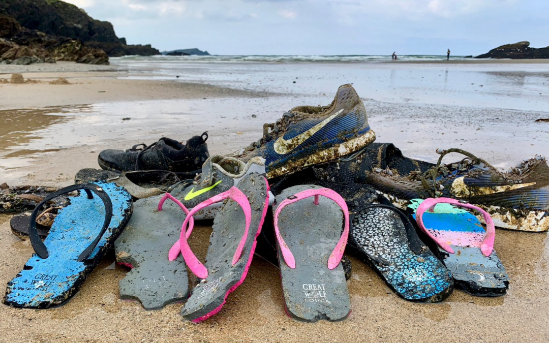 Hundreds of Nike trainers wash up on beaches after cargo ship lost containers in storm