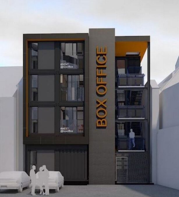 Shipping Container office Block Plan For Cardiff