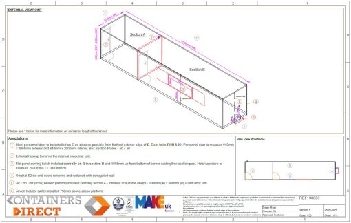 Used 40ft Pop-Up Catering Container - REF98883 - Image 15
