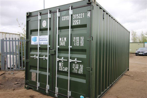 20ft x 8ft Shipping Container Green – New
