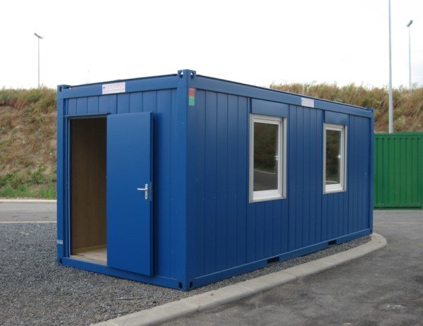 Anti-Vandal Site Office Cabin Blue – 20ft x 8ft – New