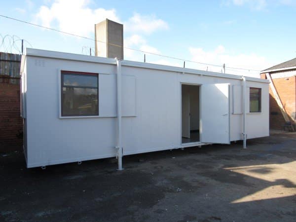 Anti-Vandal Canteen Cabin with Office White – 32ft x 10ft – Used