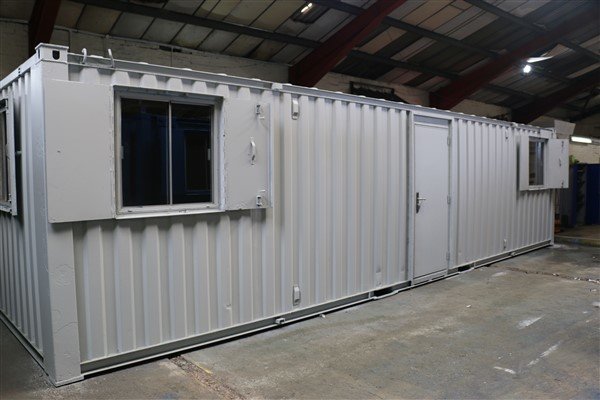 Anti-Vandal Site Office Cabin White – 32ft x 9ft – Used